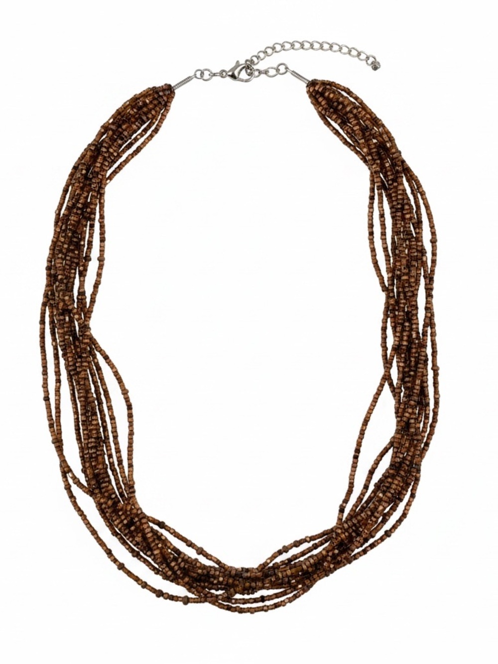 Multi-Strand Brown Beaded‎ Necklace